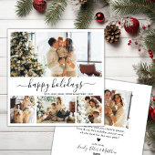 Prettige feestdagen Script Foto Kerst Vakantie Kaa Feestdagenkaart