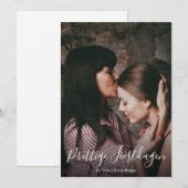 Prettige Feestdagen Script Foto Overlay Kerstkaart (Voorkant / Achterkant)