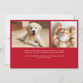 Prettige Feestdagen Script Foto Overlay Kerstmis Feestdagenkaart (Achterkant)