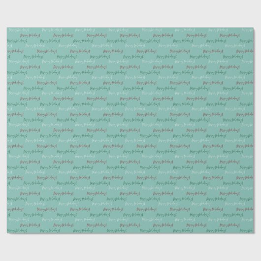 Prettige feestdagen Script Hand Lettered Modern Ee Cadeaupapier (Vlak)