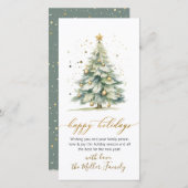 Prettige feestdagen Script Non Photo Christmas Tre Feestdagenkaart (Voorkant / Achterkant)