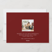 Prettige feestdagen Script Red 2 Multi Photo Colla Feestdagenkaart (Achterkant)