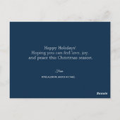 prettige feestdagen scriptbedekking kerstkaart briefkaart (Achterkant)