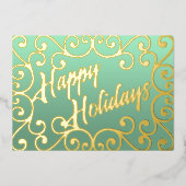 Prettige feestdagen Scrolly Lijst Mint Groen (Voorkant)