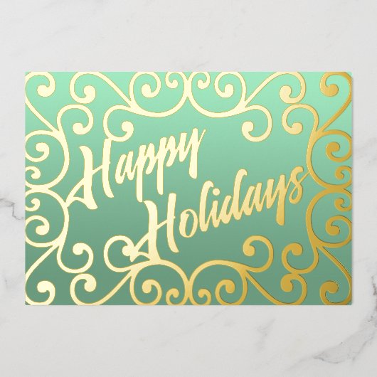 Prettige feestdagen Scrolly Lijst Mint Groen (Voorkant)