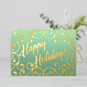 Prettige feestdagen Scrolly Lijst Mint Groen (Staand Voorkant)