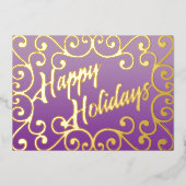 Prettige feestdagen Scrolly Lijst Paarse (Voorkant)