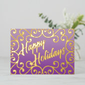 Prettige feestdagen Scrolly Lijst Paarse (Staand Voorkant)