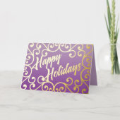 Prettige feestdagen Scrolly Lijst Paarse (Voorkant)