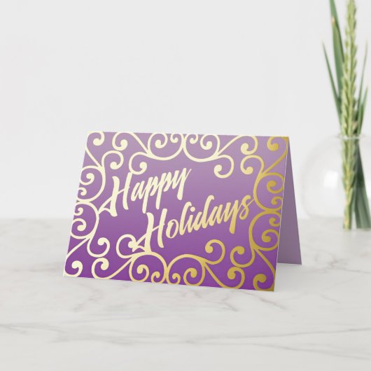 Prettige feestdagen Scrolly Lijst Paarse (Voorkant)