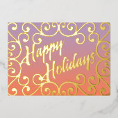 Prettige feestdagen Scrolly Lijst Paarse Peachy Pi (Voorkant)