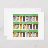 Prettige feestdagen serveerster (Voorkant / Achterkant)