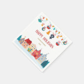 prettige feestdagen servet (Hoek)