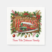 prettige feestdagen servet (Voorkant)