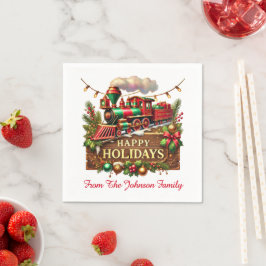 prettige feestdagen servet