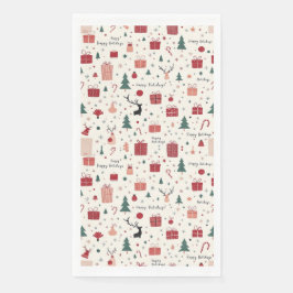 prettige feestdagen servet