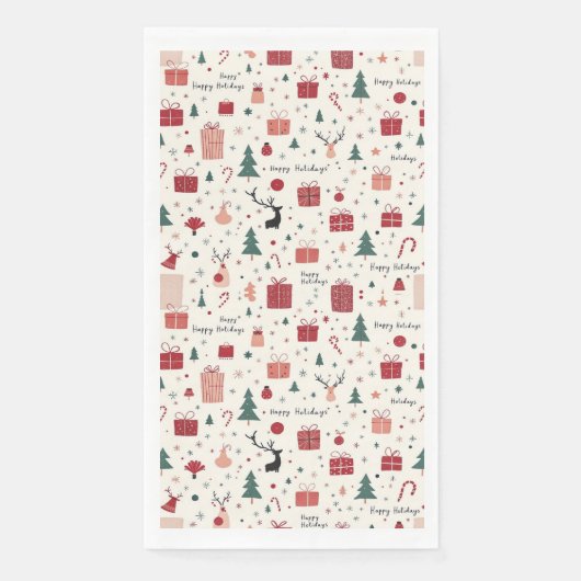 prettige feestdagen servet (Voorkant)