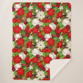 prettige feestdagen sherpa deken (Voorkant)