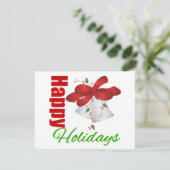 prettige feestdagen Silver Bells Feestdagenkaart (Staand voorkant)