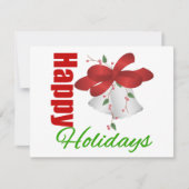 prettige feestdagen Silver Bells Feestdagenkaart (Voorkant)