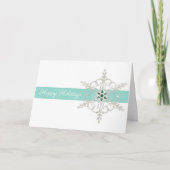 prettige feestdagen Silver Blue Snowflake Kerstmis (Voorkant)