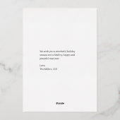 prettige feestdagen Silver Foil Holiday-fotokaart (Achterkant)