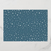 prettige feestdagen Silver Foil Script Holiday Kaa Folie Uitnodiging (Achterkant)