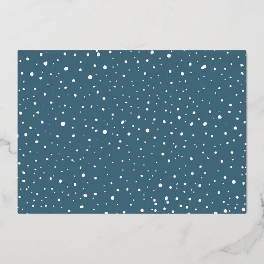 prettige feestdagen Silver Foil Script Holiday Kaa Folie Uitnodiging (Achterkant)