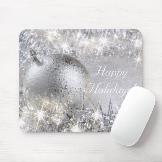 "Prettige feestdagen" Silver Mousepad Muismat (Met muis)