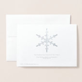 Prettige feestdagen Silver Snowflakes Folie Kaarten (Met envelop)