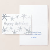 Prettige feestdagen Silver Snowflakes Folie Kaarten (Display)