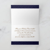 prettige feestdagen. Silver Stars Kerstmis Feestdagen Kaart (Binnen)