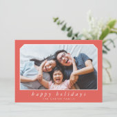 PRETTIGE FEESTDAGEN Simple Christmas cursief ingel Feestdagenkaart (Staand voorkant)