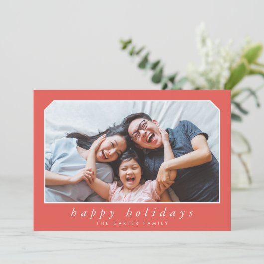 PRETTIGE FEESTDAGEN Simple Christmas cursief ingel Feestdagenkaart (Staand voorkant)