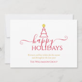 Prettige feestdagen Simple Tree Corporate Business Feestdagenkaart (Voorkant)