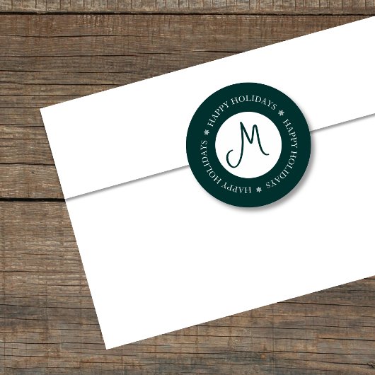 Prettige feestdagen Simplistische sneeuwvlokken Ronde Sticker