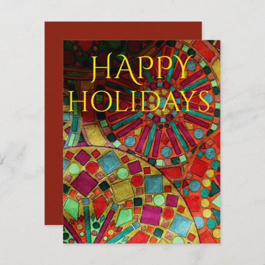 prettige feestdagen Sined Ornament Feestdagenkaart (Voorkant / Achterkant)