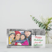 Prettige Feestdagen Sjabloon Foto Xmas Winterlands (Staand voorkant)