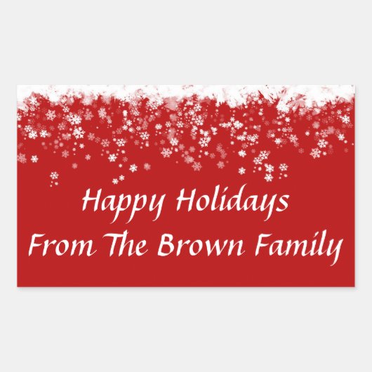 prettige feestdagen Sjabloon Stickers voor envelop (Voorkant)