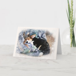 Prettige feestdagen Slaappuppy Kaart