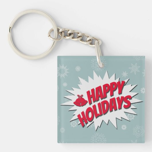 prettige feestdagen sleutelhanger (voorkant)