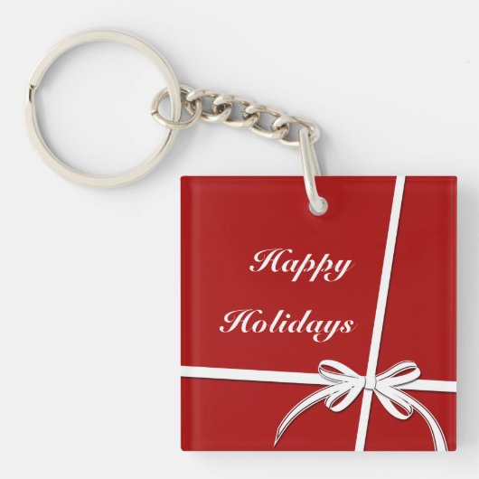 prettige feestdagen sleutelhanger (voorkant)