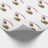 prettige feestdagen! Snail Elf Cadeaupapier (Hoek)