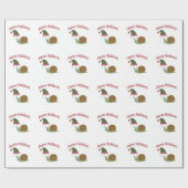 prettige feestdagen! Snail Elf Cadeaupapier (Vlak)