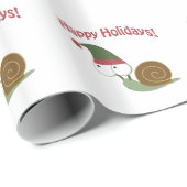 prettige feestdagen! Snail Elf Cadeaupapier (Rol Hoek)