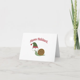 prettige feestdagen! Snail Elf Feestdagen Kaart