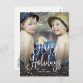 prettige feestdagen sneeuw (Voorkant / Achterkant)