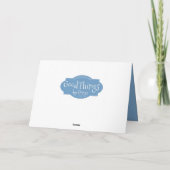 Prettige feestdagen Sneeuw Stippen, Blauw en Wit,  (Achterkant)