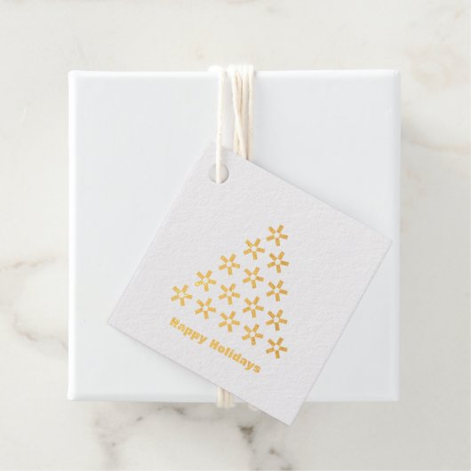 prettige feestdagen sneeuwbalpapier bedankjes labels (Met doos)