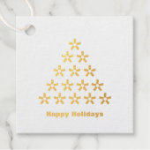 prettige feestdagen sneeuwbalpapier bedankjes labels (Voorkant)